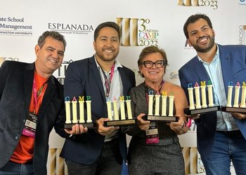Da esquerda para a direita: Marcelo Silva, Luiz Fernando Faison, Zelma Coelho e Elias Felizardo