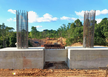 Obra da ponte sobre o rio Caracol na TO-110 já está na fase de concretagem dos blocos de sustentação da ponte.