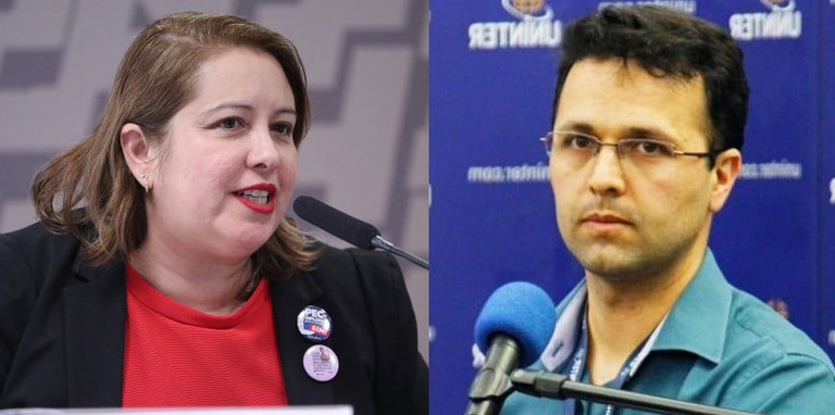 Palestrantes Samira de Castro e Guilherme Carvalho.