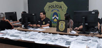Celulares recuperados são organizados para restituição aos legítimos proprietários.|Luiz de Castro/SSP-TO