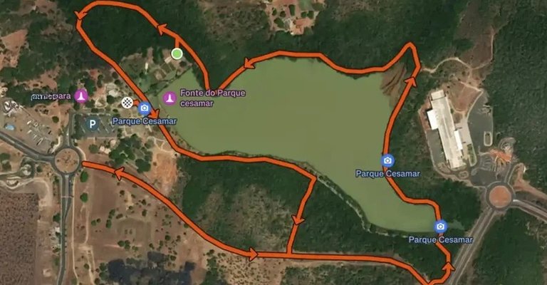 Trajeto do percurso de 5 km da corrida
