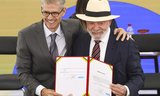 Sidônio e o presidente Lula. |Marcelo Camargo/Agência Brasil