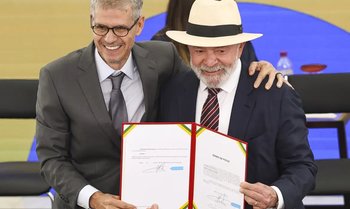 Sidônio e o presidente Lula. 