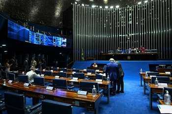 Plenário do Senado durante a sessão 