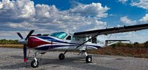 Aeronave equipada no aeroporto de Porto Nacional, onde foi montada a base de voos para o trabalho na região sudeste do Estado|Julia Carretero