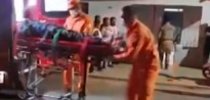  O suspeito foi socorrido pelo Corpo de Bombeiros.|Divulgação