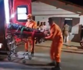 O suspeito foi socorrido pelo Corpo de Bombeiros.