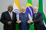Ramaphosa, Modi e Lula: líderes de África do Sul, Índia e Brasil se reuniram para estreitar relações de três nações importantes do Sul Global|Ricardo Stuckert/PR