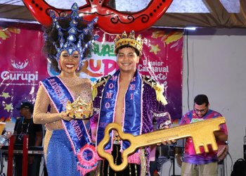 Maria Eduarda da Silva e Pedro Henrique Ribeiro foram escolhidos Rainha e Rei Momo do Carnaval de 2025. |Arquivo Secom Gurupi 