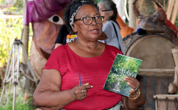 Dona Felisberta Pereira da Silva no lançamento de 