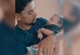 Caio e o filho, recém-nascido, vítimas fatais do acidente. |