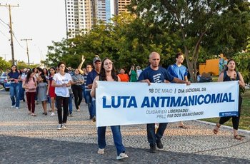 Registro do dia de Luta Antimanicomial em Palmas (2023), com o lema “Cuidar em Liberdade! Pelo fim dos Manicômios!”.
