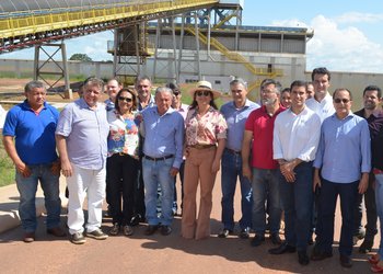 Ministra Kátia Abreu conheceu à tarde o terminal integrador da empresa Valor Logística Integrada